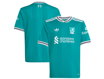 adidas Liverpool FC 2025 - 26 Youth Third Jersey - Sea Green