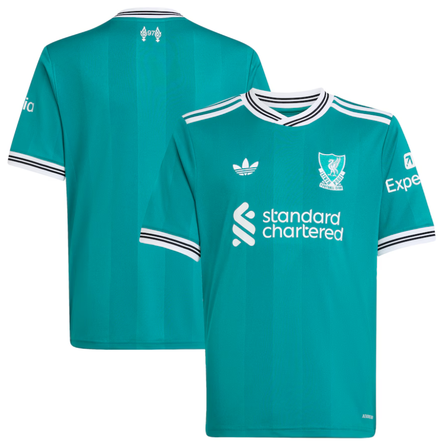 adidas Liverpool FC 2025 - 26 Youth Third Jersey - Sea Green