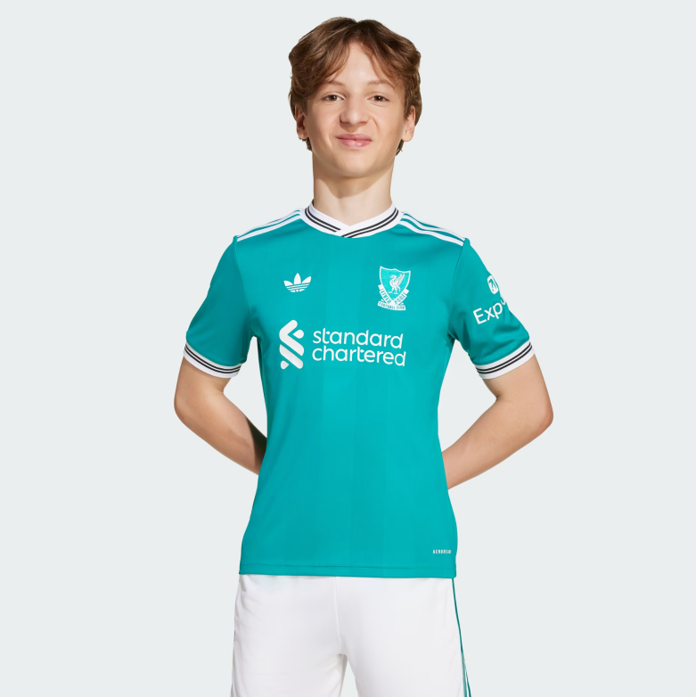 adidas Liverpool FC 2025 - 26 Youth Third Jersey - Sea Green