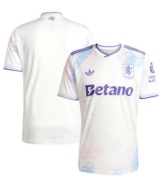 adidas adidas Aston Villa 2025 - 26 Third Jersey - Off White/Energy Ink
