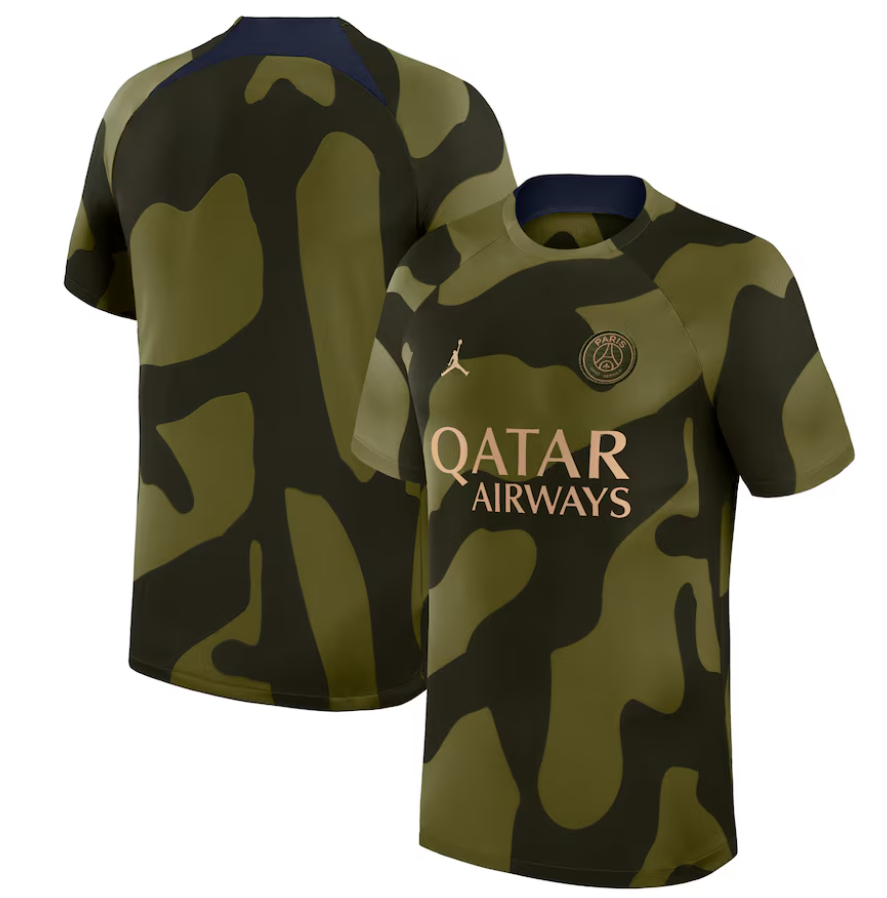 Jordan PSG Paris Saint German 2024 - 25 Academy Pro Prematch Training Jersey - Olive/Obsidian