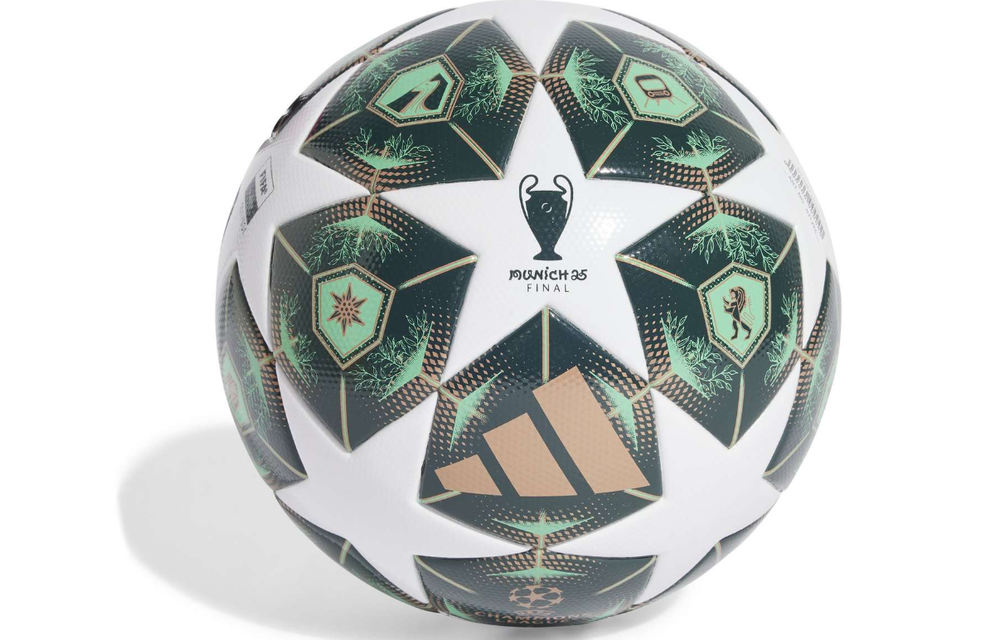 adidas UCL Champions League 2024 - 25 Munich Finale FIFA Quality Ball - White/Shadow Green/Solar Slime