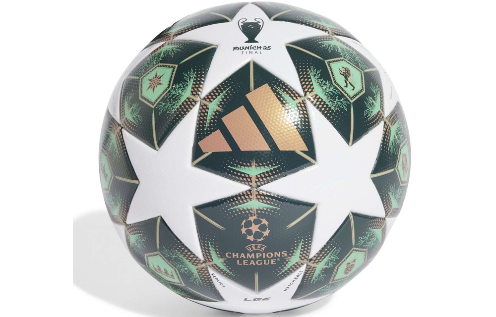 adidas UCL Champions League 2024 - 25 Munich Finale FIFA Quality Ball - White/Shadow Green/Solar Slime