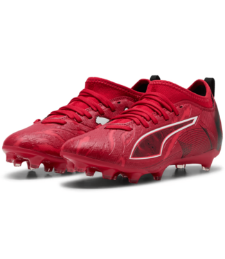 Puma Puma Jr Ultra 5 Match CP Pulisic FG/AG - Fast Red/Black/Fire Orchid