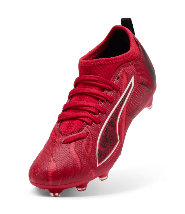 Puma Puma Jr Ultra 5 Match CP Pulisic FG/AG - Fast Red/Black/Fire Orchid