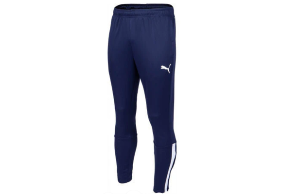 Puma Mens TeamLiga 25 Soccer Training Pants - Navy Blue / White