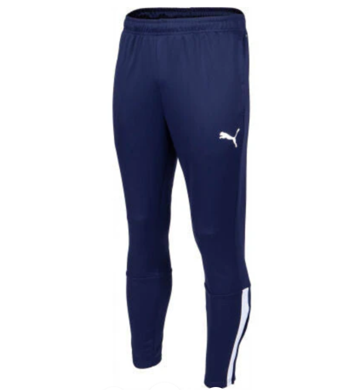 Puma Mens TeamLiga 25 Soccer Training Pants - Navy Blue / White