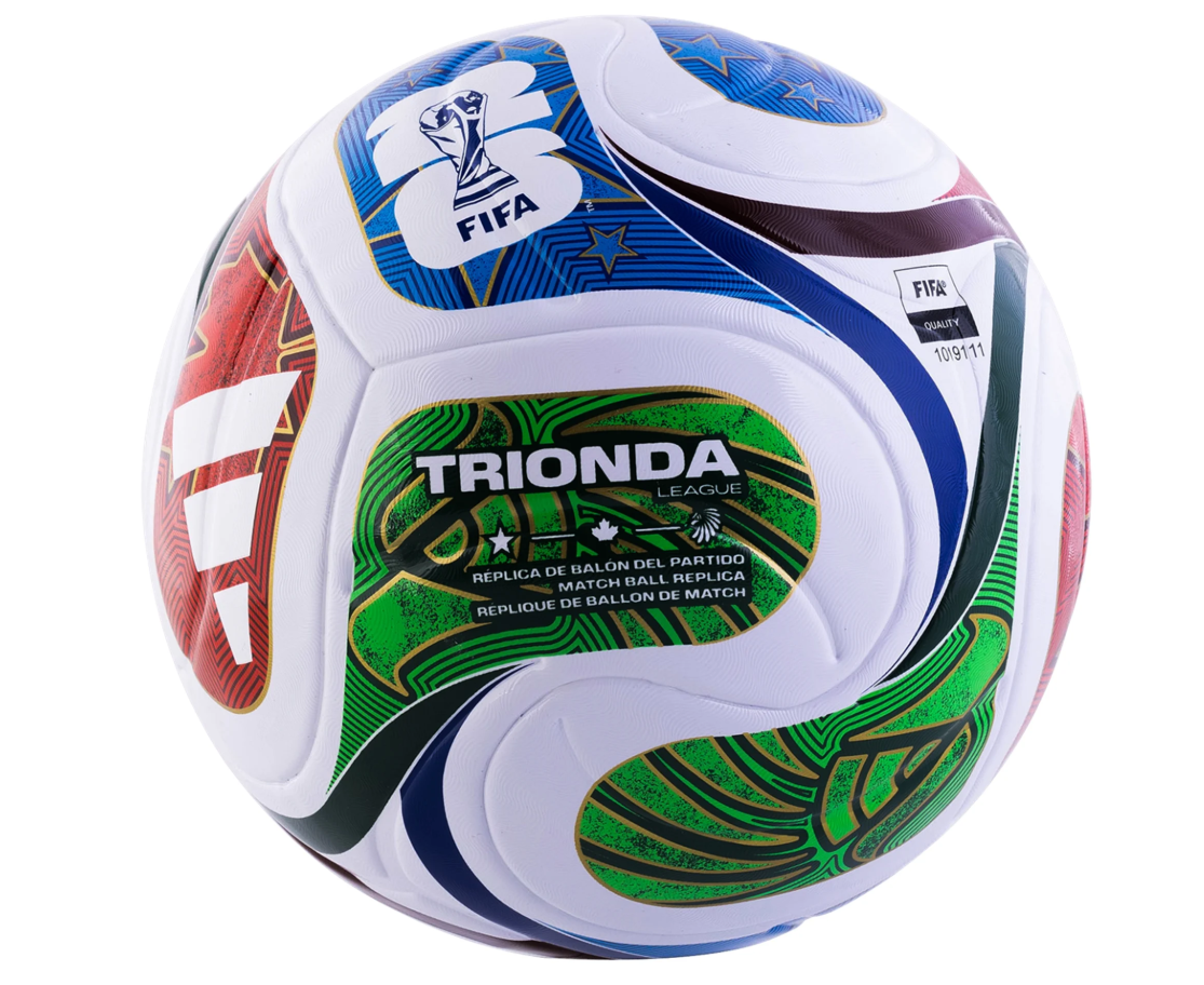 adidas FIFA World Cup 2026 Trionda FIFA Quality League Soccer Ball - White/Solar Blue/Red/Royal