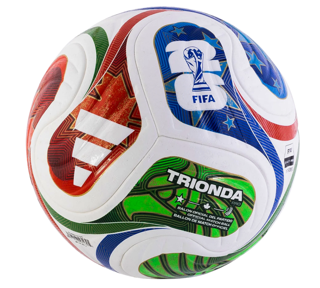 adidas FIFA World Cup 2026 Trionda FIFA Quality Pro Match Soccer Ball - White/Solar Blue/Red/Flash Lime