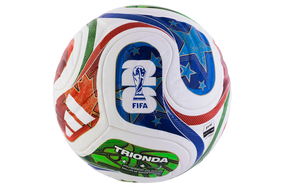 adidas FIFA World Cup 2026 Trionda FIFA Quality Pro Match Soccer Ball - White/Solar Blue/Red/Flash Lime