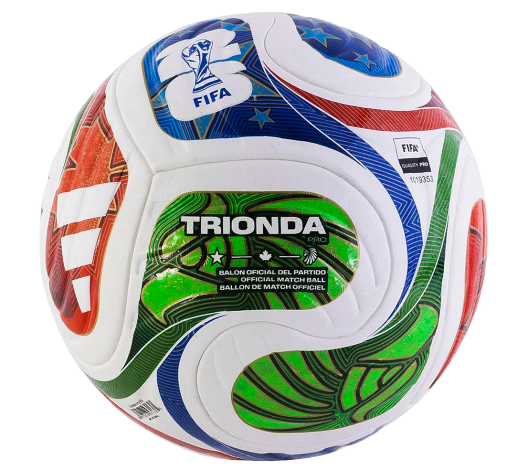 adidas FIFA World Cup 2026 Trionda FIFA Quality Pro Match Soccer Ball - White/Solar Blue/Red/Flash Lime