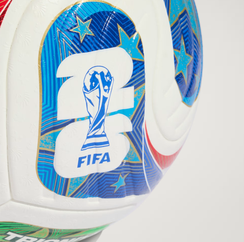 adidas FIFA World Cup 2026 Trionda FIFA Quality Pro Match Soccer Ball - White/Solar Blue/Red/Flash Lime