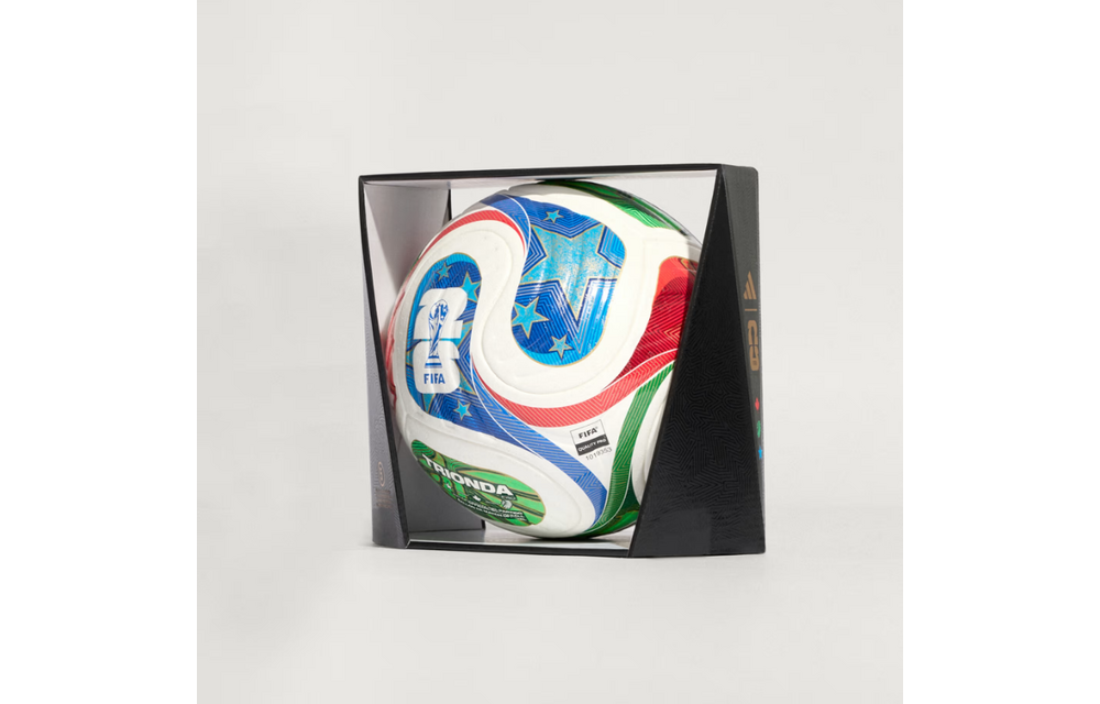 adidas FIFA World Cup 2026 Trionda FIFA Quality Pro Match Soccer Ball - White/Solar Blue/Red/Flash Lime