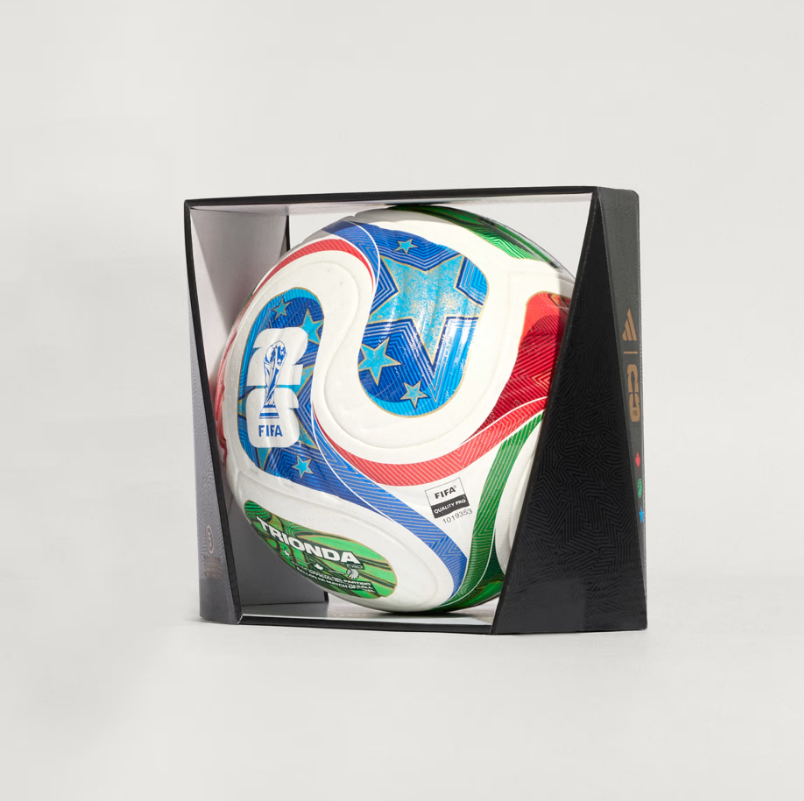 adidas FIFA World Cup 2026 Trionda FIFA Quality Pro Match Soccer Ball - White/Solar Blue/Red/Flash Lime