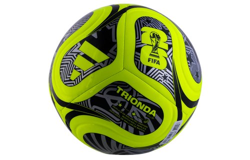 adidas FIFA World Cup 2026 Trionda Club Soccer Ball - Lucid Lemon/Black/Silver Metallic
