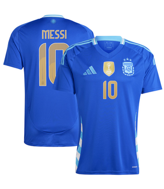 adidas adidas Argentina Copa America 2024 Messi Away Soccer Jersey- Lucid Blue/Blue Burst