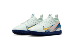 Nike Jr. Zoom Mercurial Vapor 16 Academy TF MDS009 CR7 Ronaldo Turf  Shoes- Barely Green/Metallic Gold