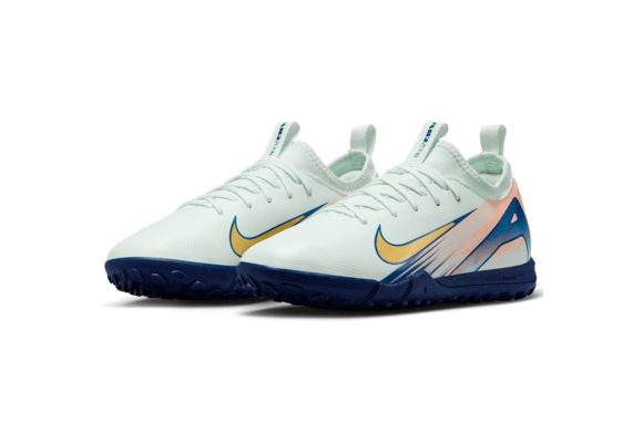 Nike Jr. Zoom Mercurial Vapor 16 Academy TF MDS009 CR7 Ronaldo Turf  Shoes- Barely Green/Metallic Gold