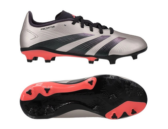 adidas Jr Predator 24 League FG - Platinum Metallic/Aurora/Black/Turbo
