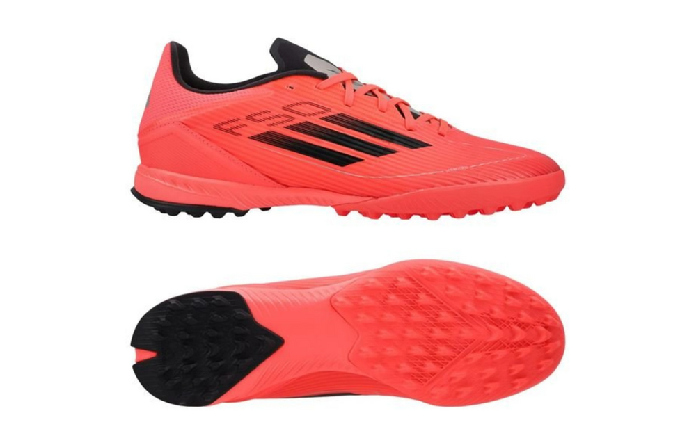 adidas F50 League TF Turf Soccer Shoes Victory Pack - Turbo/Aurora/Platinum Metallic