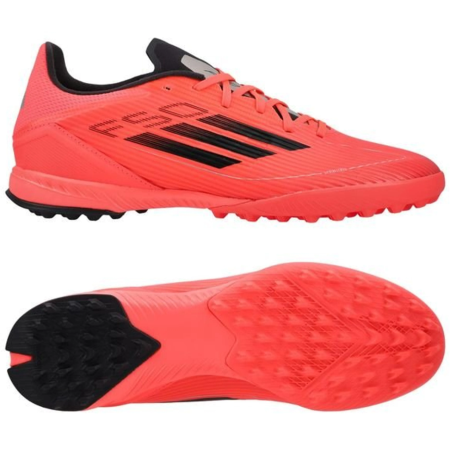 adidas F50 League TF Turf Soccer Shoes Victory Pack - Turbo/Aurora/Platinum Metallic