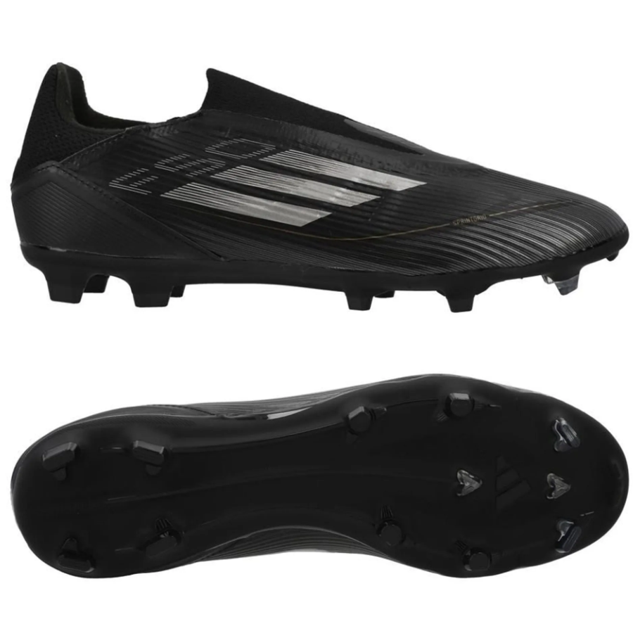 adidas F50 League Laceless FG / MG Dark Spark Pack - Cold Black/Iron Metallic/Gold Metallic