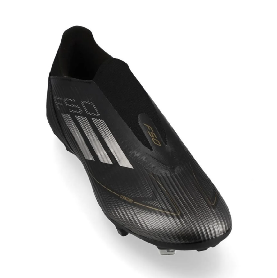 adidas F50 League Laceless FG / MG Dark Spark Pack - Cold Black/Iron Metallic/Gold Metallic