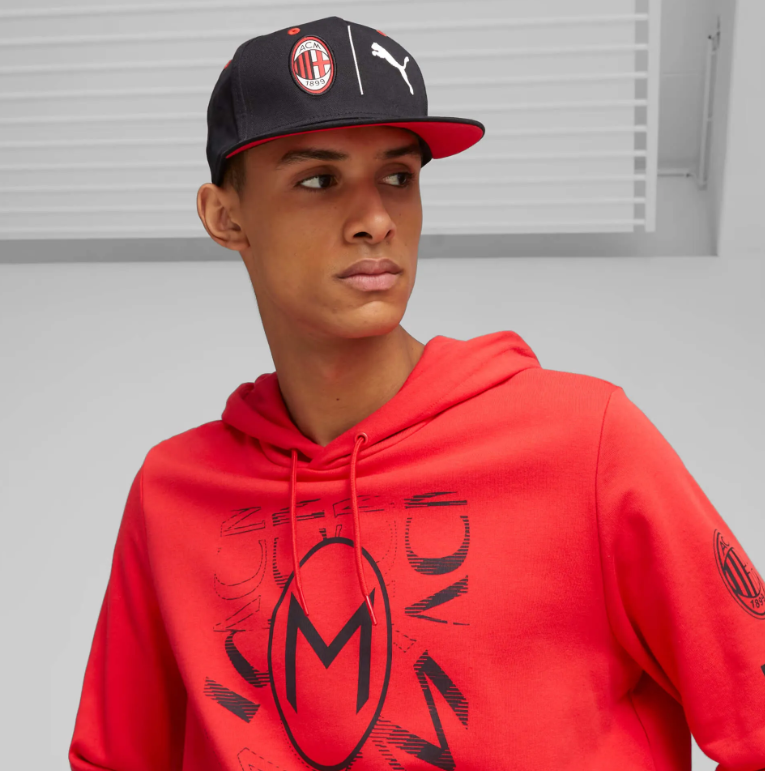 Puma AC Milan 2023 / 24 Flat Brim Hat - Black/Red