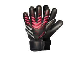 adidas Predator Match Fingersave Goalkeeper Gloves - Black/Lucid Red