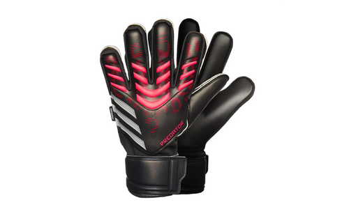 adidas Predator Match Fingersave Goalkeeper Gloves - Black/Lucid Red