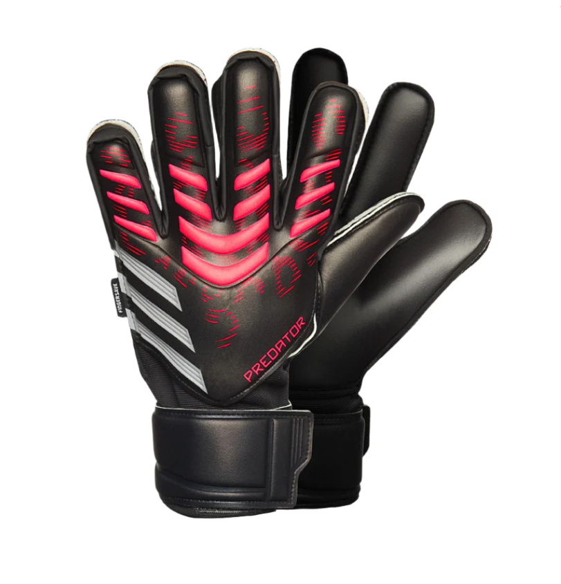 adidas Predator Match Fingersave Goalkeeper Gloves - Black/Lucid Red