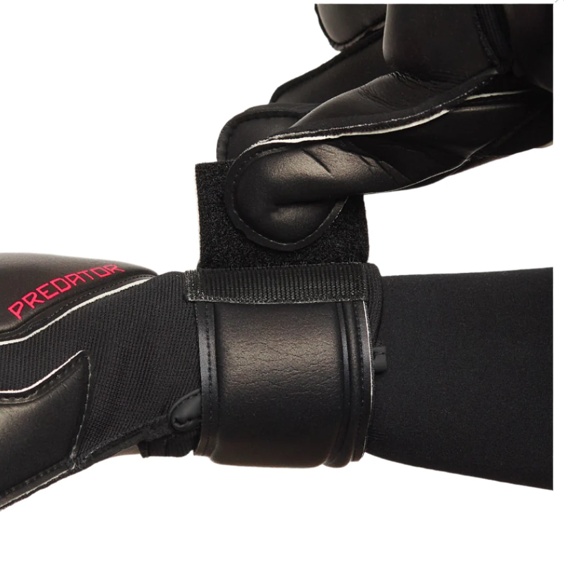 adidas Predator Match Fingersave Goalkeeper Gloves - Black/Lucid Red