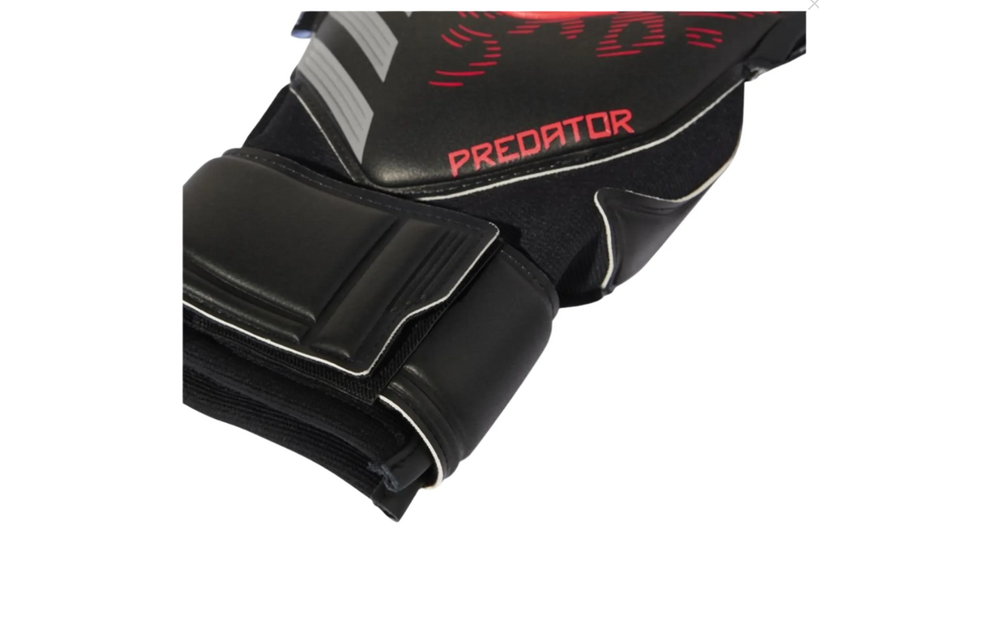 adidas Predator Match Fingersave Goalkeeper Gloves - Black/Lucid Red