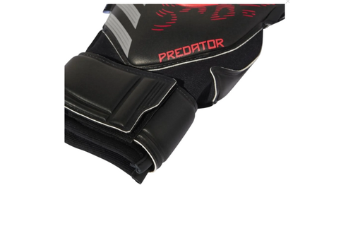 adidas Predator Match Fingersave Goalkeeper Gloves - Black/Lucid Red