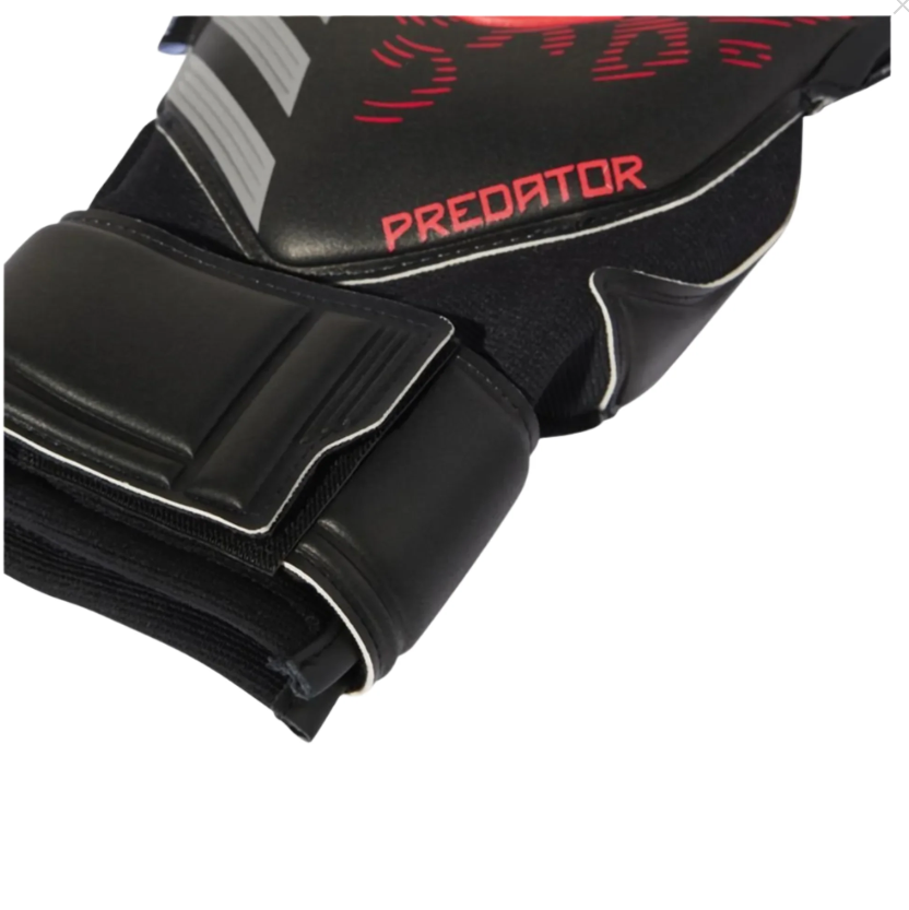 adidas Predator Match Fingersave Goalkeeper Gloves - Black/Lucid Red