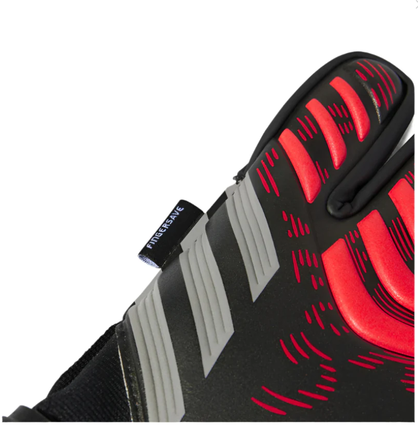 adidas Predator Match Fingersave Goalkeeper Gloves - Black/Lucid Red