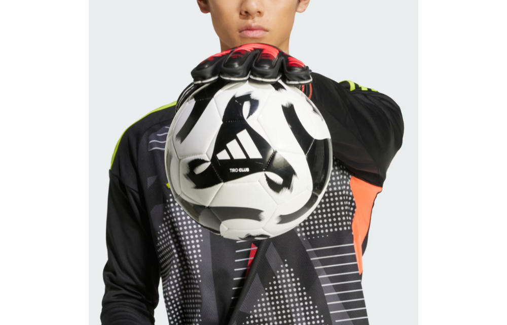 adidas Predator Match Fingersave Goalkeeper Gloves - Black/Lucid Red