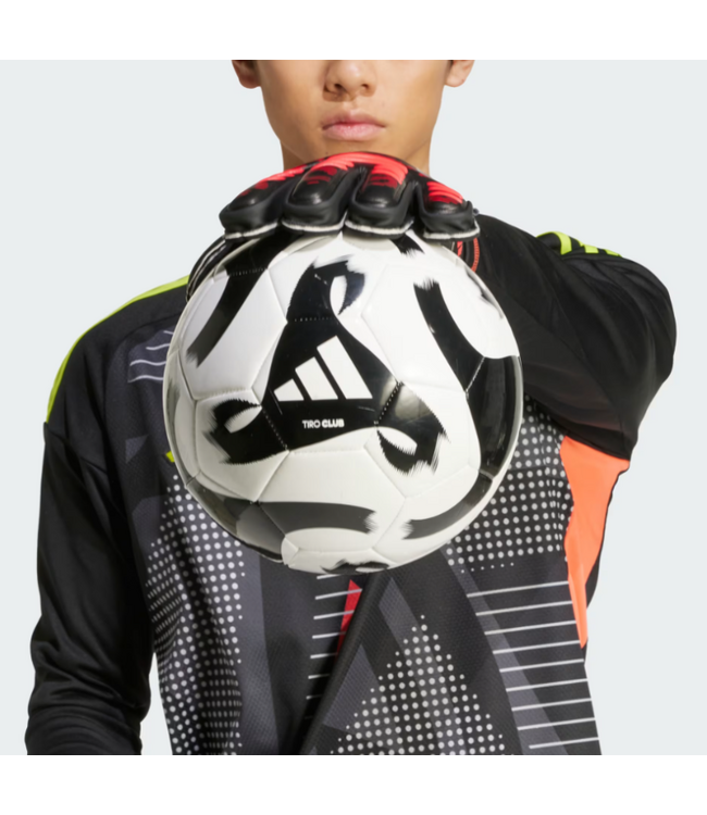 adidas adidas Predator Match Fingersave Goalkeeper Gloves - Black/Lucid Red