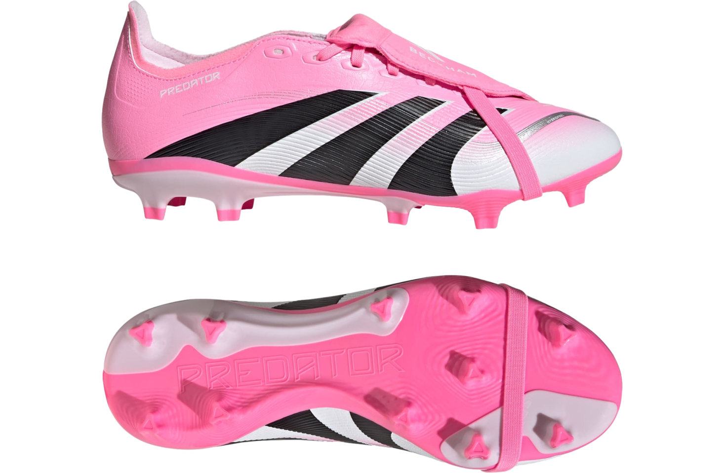 adidas Predator 25 League Fold Over Tongue FG Beckham - Beam Pink/Core Black/Cloud White