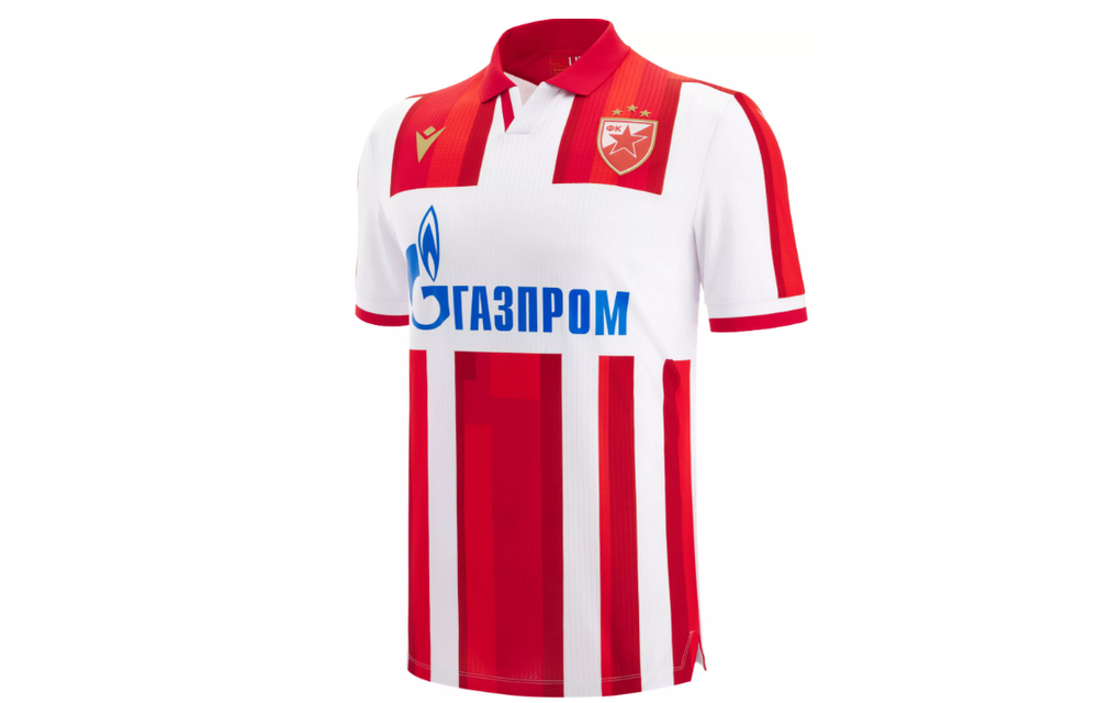 Macron Red Star Belgrade 2025 - 26 Authentic Home Jersey - Red/White/Royal