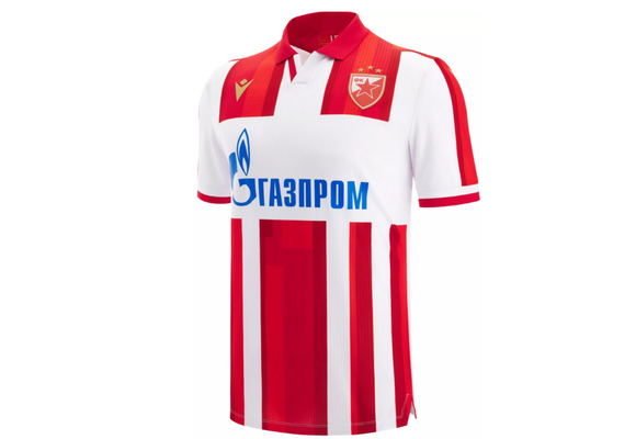 Macron Red Star Belgrade 2025 - 26 Authentic Home Jersey - Red/White/Royal