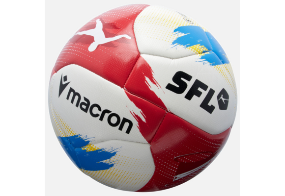 Macron Campione Swiss Football League 2025/26 Official Replica Soccer Ball - White/Red/Blue