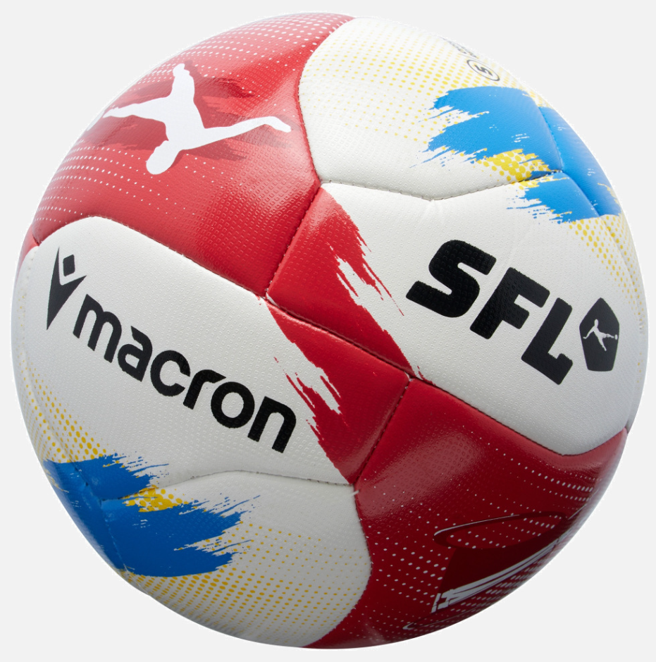 Macron Campione Swiss Football League 2025/26 Official Replica Soccer Ball - White/Red/Blue