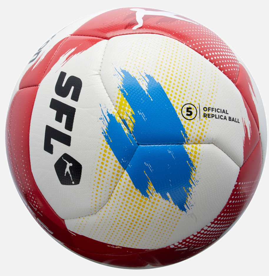 Macron Campione Swiss Football League 2025/26 Official Replica Soccer Ball - White/Red/Blue