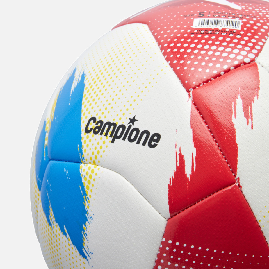 Macron Campione Swiss Football League 2025/26 Official Replica Soccer Ball - White/Red/Blue