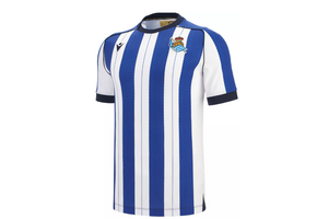 Macron Real Sociedad 2025 - 26 Authentic Home Jersey - White/Loyal Blue