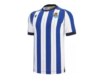 Macron Real Sociedad 2025 - 26 Authentic Home Jersey - White/Loyal Blue