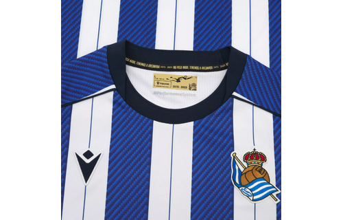 Macron Real Sociedad 2025 - 26 Authentic Home Jersey - White/Loyal Blue