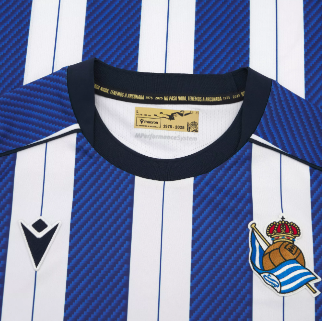 Macron Real Sociedad 2025 - 26 Authentic Home Jersey - White/Loyal Blue