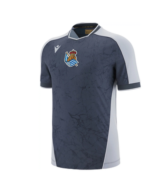 Macron Macron Real Sociedad 2025 - 26 Authentic Away Jersey - Dark Grey/Smoke Grey